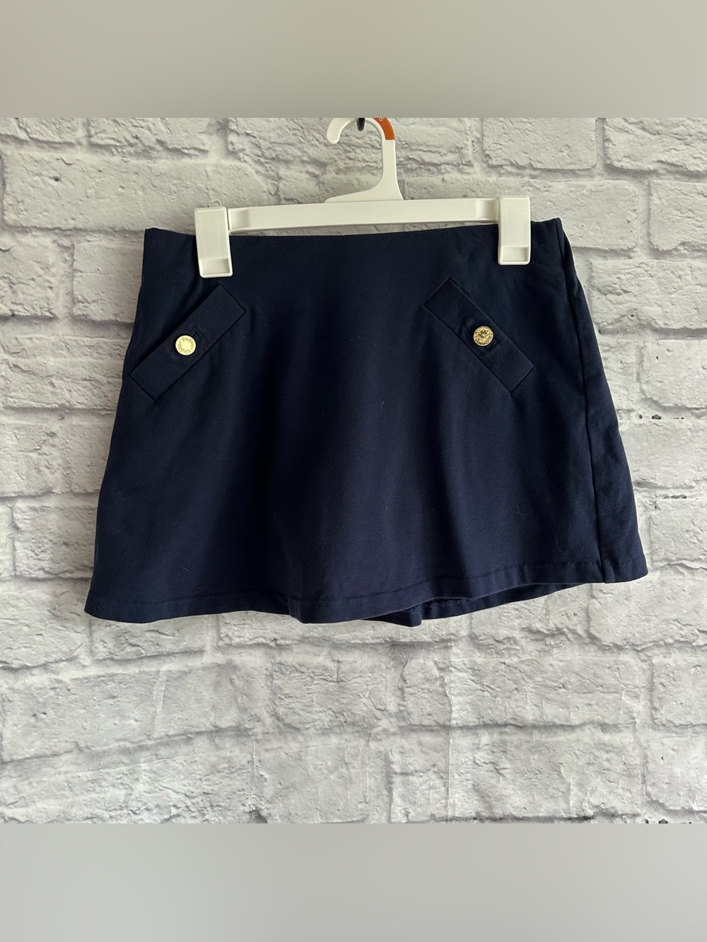 PREOWNED LILLY PULITZER NAVY BLUE SKORT SKIRT WOMENS SMALL S